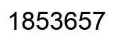 Number 1853657 black image