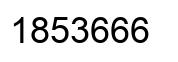Number 1853666 black image