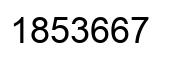 Number 1853667 black image