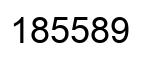 Number 185589 black image