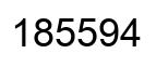 Number 185594 black image