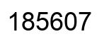 Number 185607 black image