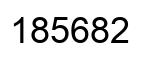Number 185682 black image