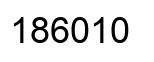 Number 186010 black image