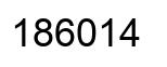 Number 186014 black image