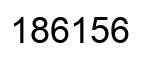 Number 186156 black image