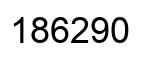 Number 186290 black image