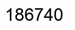 Number 186740 black image