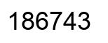 Number 186743 black image