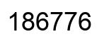 Number 186776 black image