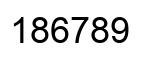 Number 186789 black image