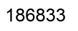Number 186833 black image