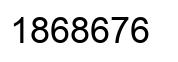 Number 1868676 black image