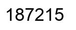 Number 187215 black image