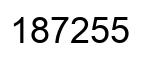 Number 187255 black image