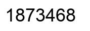 Number 1873468 black image