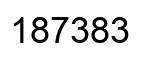 Number 187383 black image