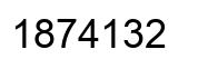 Number 1874132 black image
