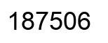 Number 187506 black image