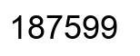 Number 187599 black image