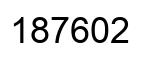 Number 187602 black image