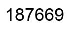 Number 187669 black image
