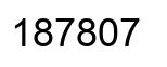 Número 187807 imagen negro