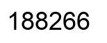 Number 188266 black image