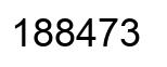 Number 188473 black image