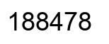 Number 188478 black image