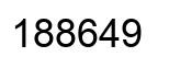 Number 188649 black image