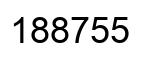 Number 188755 black image