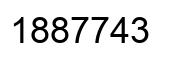 Number 1887743 black image
