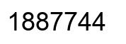Number 1887744 black image