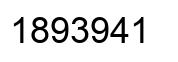 Number 1893941 black image