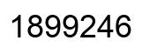 Number 1899246 black image