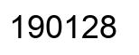 Number 190128 black image