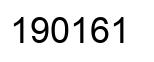 Number 190161 black image