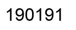 Number 190191 black image