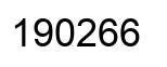 Number 190266 black image