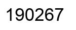 Number 190267 black image