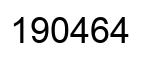 Number 190464 black image