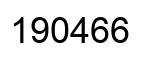 Number 190466 black image
