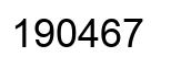 Number 190467 black image