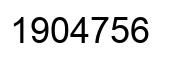 Number 1904756 black image