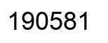 Number 190581 black image