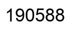 Number 190588 black image