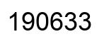 Number 190633 black image
