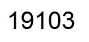 Number 19103 black image
