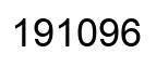 Number 191096 black image